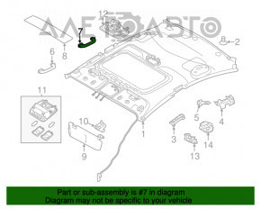 Manerul plafonului din spate stânga pentru Kia Forte 4d 14-18