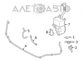 Capacul duzei de spălare a farului drept Lexus RX350 RX450h 20-22