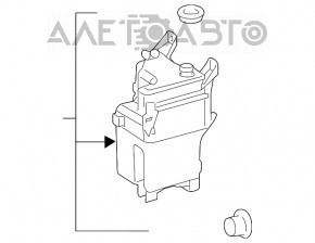 Rezervorul de spălare a parbrizului pentru Lexus RX350 RX450h 16-22, fără gât, nou, original OEM