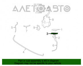 Suportul de fixare a duzei de spălare a farului stâng pentru Lexus RX350 RX450h 16-19, nou, original OEM