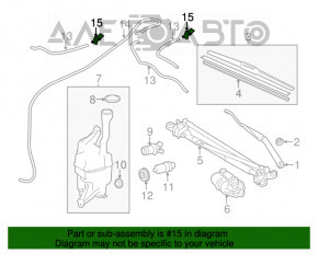 Injectoarele de spălare a parbrizului Toyota Prius V 12-17