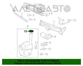 Capacul rezervorului de lichid de spălare Toyota Camry v55 15-17 SUA