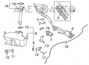 Capac rezervor spălator Lexus IS 14-20 nou original OEM