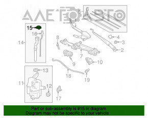 Capacul rezervorului de lichid de spălare Toyota Prius V 12-17