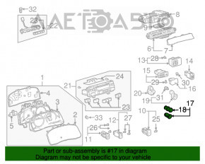 Aprinzătorul de pe panoul frontal al modelului Lexus RX300 RX330 RX350 RX400h 04-09.