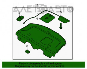 Raftul din spate Kia Optima 11-15 gri hibrid.