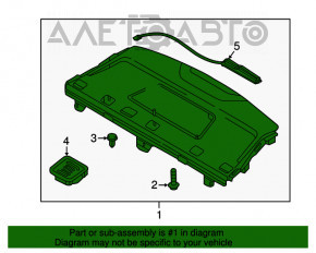 Raftul din spate pentru Hyundai Sonata 18-19, negru, subwoofer