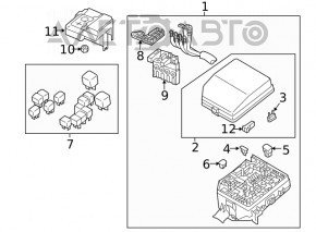 Capac cutie siguranțe compartiment motor Mitsubishi Eclipse Cross 18 - nou original OEM