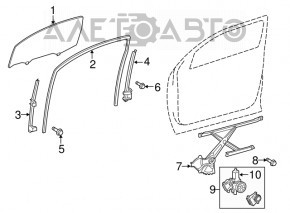 Motorul geamului electric din față dreapta pentru Toyota Sequoia 08-16.