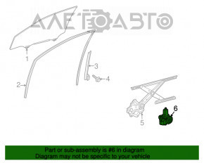 Мотор стеклоподъемника передний правый Lexus RX350 RX450h 10-15