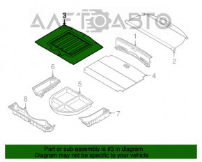 Capacul portbagajului Kia Niro 17-22 HEV, PHEV negru, fără tavă