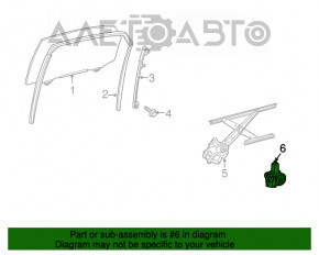 Мотор стеклоподъемника задний левый Lexus RX350 RX450h 10-15