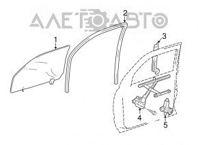 Geam electric cu motor, față stânga, Lexus IS250 IS350 06-13