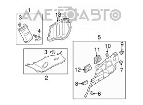 Capacul arcului stâng Kia Sorento 10-15 bej