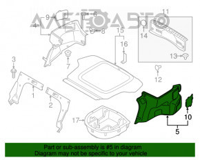 Обшивка арки левая Hyundai Sonata 18-19