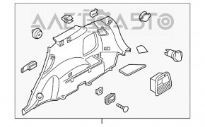 Обшивка арки левая Kia Sorento 16-18 сер