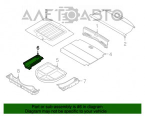 Capac portbagaj dreapta Kia Niro 17-22 HEV, PHEV negru