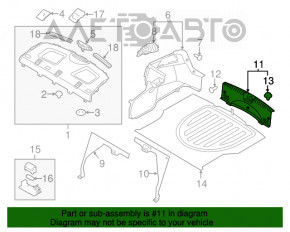 Capacul portbagajului pentru Kia Forte 4d 14-18 este uzat.