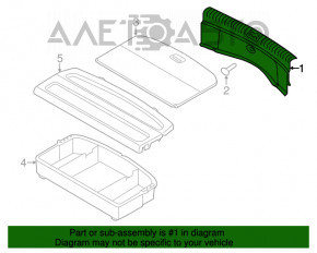 Capac portbagaj Kia Soul 14-19 negru, uzat