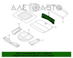 Capac portbagaj Kia Niro 17-22 HEV pentru tava, negru, zgârieturi