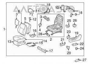 Suportul lombar al scaunului șoferului pentru Toyota Highlander 08-13.