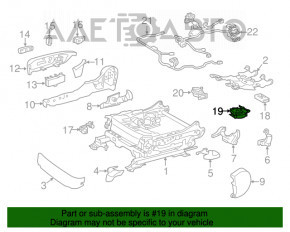 Motorul de ventilație a scaunului pasagerului Lexus ES300h ES350 13-18