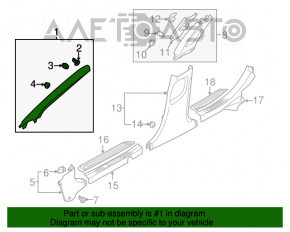 Capacul amortizorului din față stânga Hyundai Azera 12-17 bej