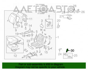 Motorul de reglare a pernei inferioare a scaunului pasagerului Lexus RX350 RX450h 10-15 cu ax