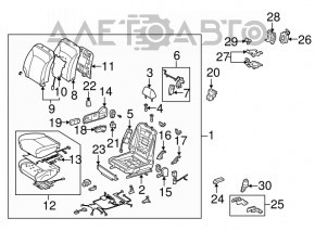 Motorul de reglare a scaunului pasagerului Lexus RX350 RX450h 10-15