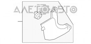 Capacul suportului frontal dreapta inferioara Hyundai Tucson 16-20 negru, zgarieturi, suport rupt