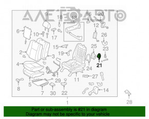 Ventilatorul scaunului pasagerului de sus Lexus RX350 RX450h 10-15