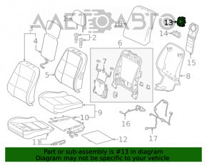 Ventilatorul care suflă spatele scaunului pasagerului Lexus ES300h ES350 13-18