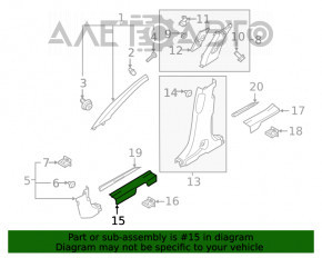 Capac prag fata stanga Hyundai Santa FE 19-20, neagra.