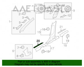 Capac prag fata stanga exterioara Kia Sorento 16-20 cu iluminare