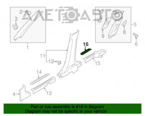 Capacul pragului din spate dreapta exterior Kia Niro 17-22 negru