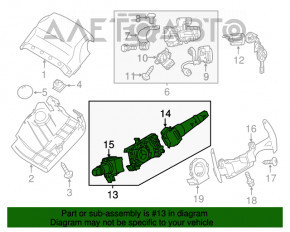 Comutatoarele de pe volan pentru chitara asamblate Mitsubishi Outlander Sport ASX 10-