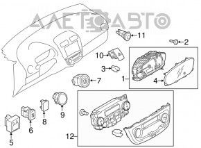 Butonul de dezactivare a controlului stabilității pentru Mitsubishi Outlander 14-21