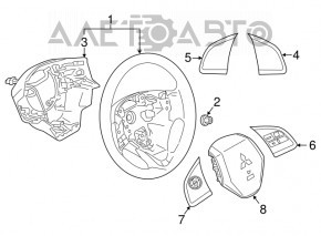 Кнопки управления на руле правое Mitsubishi Eclipse Cross 18-