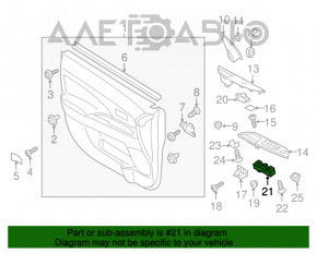 Controlul geamului electric din față, stânga, Mitsubishi Outlander Sport ASX 10- negru, 1 auto