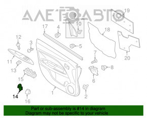 Controlul geamului electric din față dreapta Mitsubishi Eclipse Cross 18- negru, manual