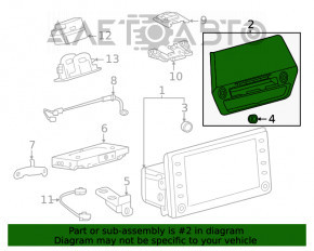 Monitor, display, navigație Toyota Highlander 20-22 12,3"