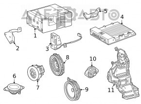 Radio-casetofon Toyota Highlander 20-22 cu ecran de 12,3 inci.