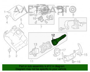 Comutatorul de sub volan din dreapta Mitsubishi Eclipse Cross 18-