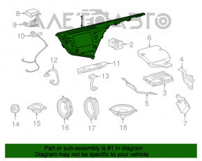 Monitorul, display-ul Toyota Camry v70 18-20 este util cromat.