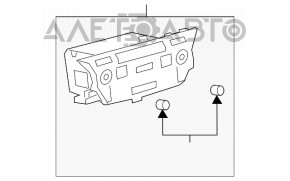 Магнитофон радио с управлением климата Lexus ES300h ES350 13-18 царапины на стекле