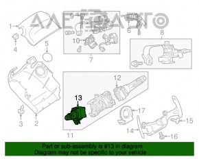 Comutatorul de sub volan stânga Mitsubishi Outlander 14-21 sub PTF.