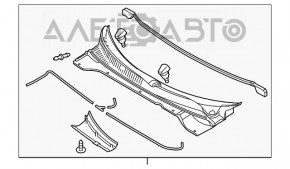 Grila stergatoarelor din plastic pentru Kia Soul 14-19