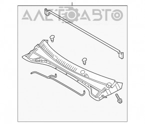 Grila stergatoarelor de plastic Kia Niro 17-22