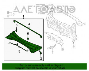 Grila stergatoarelor de plastic Kia Niro 17-22