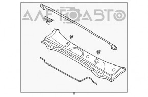 Grila stergatoarelor din plastic Hyundai Sonata 20-